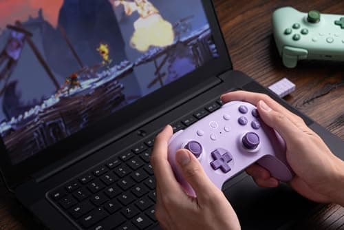 8BitDo Ultimate 2C Wireless Controller for Windows PC and Android, with 1000 Hz Polling Rate, Hall Effect Joysticks and Triggers, and Remappable L4/R4 Bumpers (Purple) - View 6