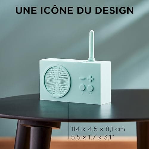 Lexon TYKHO 3 Wireless Bluetooth Speaker and FM Radio, Splashproof and Rechargeable - Mint - View 2