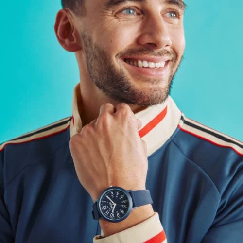 Speidel Eco Color Pop Recyclable Plastic Watch with 18mm Recyclable Silicone Strap - Navy - View 6
