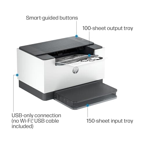 HP LaserJet M209d Laser Printer, Black and White, Automatic Duplex, USB Connection Only (Cable Included), Ideal in Home Office (8J9L0F) - View 4
