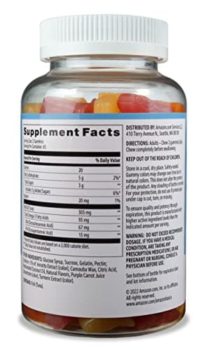 Amazon Basics Fish Oil 303 mg, Lemon, Orange & Strawberry-Banana flavors, 90 Gummies (2 per Serving), EPA and DHA Omega-3 fatty acids (Previously Solimo) - View 2