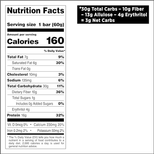 Quest Nutrition Crispy Blueberry Cobbler Hero Protein Bar, 16g Protein, 1g Sugar, 3g Net Carb, Gluten Free Protein Snack, Keto Friendly, 12 Count - View 7