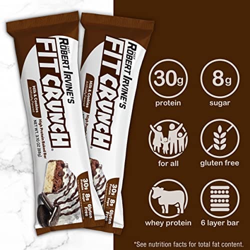 FITCRUNCH Full Size Protein Bars, 6-Layer Baked Bar, 6g of Sugar, Gluten Free & Soft Cake Core (12 Bars, Variety Pack) - View 7