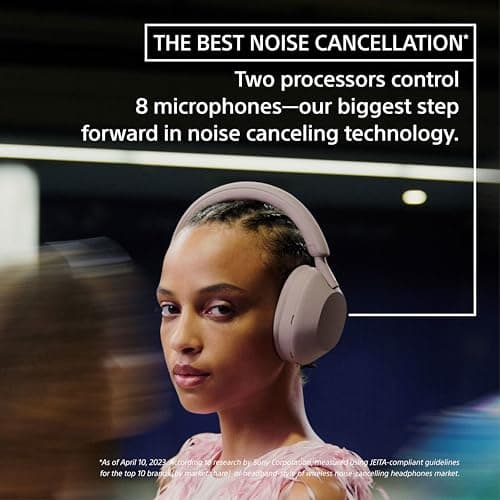 Sony WH-1000XM5 Premium Noise Canceling Headphones, Auto NC Optimizer, 30-Hour Battery, Alexa Voice Control, Black - View 3