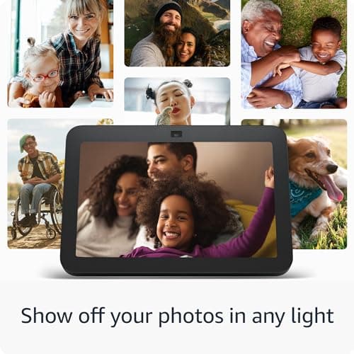Amazon Echo Show 8 (newest model), With Spatial Audio, Smart Home Hub, and Alexa, Glacier White - View 6