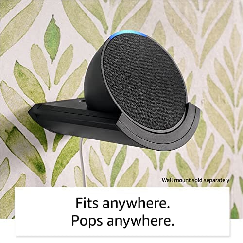 Amazon Echo Pop (newest model), Our smallest Alexa speaker, Fits in any room, Charcoal - View 5