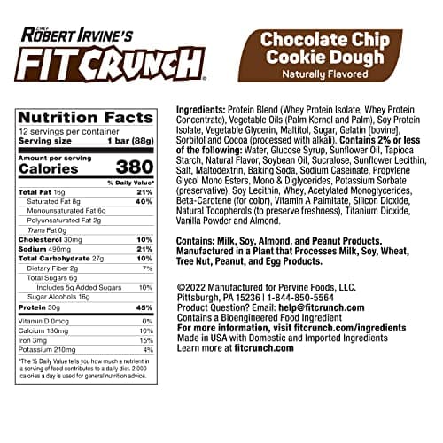 FITCRUNCH Full Size Protein Bars, 6-Layer Baked Bar, 6g of Sugar, Gluten Free & Soft Cake Core (12 Bars, Variety Pack) - View 2