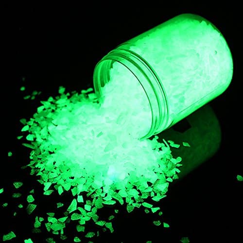 Shiny Stone Glow in The Dark Gravel Stones Rocks, Aquarium Gravel, Glow Rocks Stones,Decorative Rocks for Fish Tank Aquarium Garden Planter Landscape Decoration,280g/10oz (3-5mm, Yellow Green)