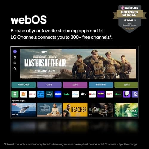 LG 65-Inch Class OLED evo C4 Series Smart TV 4K Processor Flat Screen with Magic Remote AI-Powered with Alexa Built-in (OLED65C4PUA, 2024) - View 3