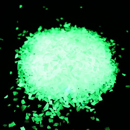 Shiny Stone Glow in The Dark Gravel Stones Rocks, Aquarium Gravel, Glow Rocks Stones,Decorative Rocks for Fish Tank Aquarium Garden Planter Landscape Decoration,280g/10oz (3-5mm, Yellow Green) - View 2