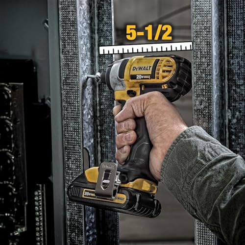 DEWALT 20V MAX Cordless Drill and Impact Driver, Power Tool Combo Kit with 2 Batteries and Charger (DCK240C2) - View 7