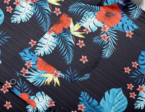 COOFANDY Mens Hawaiian Shirt Short Sleeve Floral Button Down Shirts Tropical Summer Beach Shirts - View 6