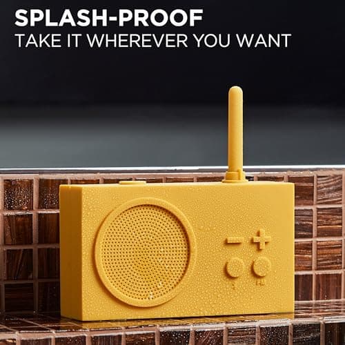 Lexon TYKHO 3 Wireless Bluetooth Speaker and FM Radio, Splashproof and Rechargeable - Khaki - View 4