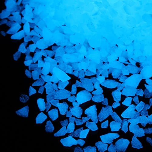 Shiny Stone Glow in The Dark Gravel Stones Rocks, Aquarium Gravel, Glow Rocks Stones,Decorative Rocks for Fish Tank Aquarium Garden Planter Landscape Decoration,280g/10oz (3-5mm, Sky Blue) - View 3