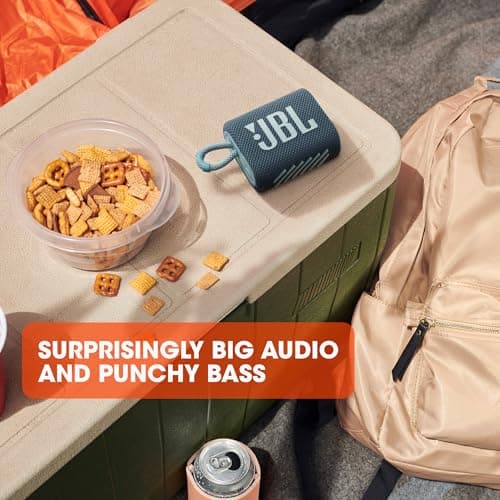 JBL Go 3 - Portable Mini Bluetooth Speaker, big audio and punchy bass, IP67 waterproof and dustproof, 5 hours of playtime, speaker for home, outdoor and travel (Red) - View 3