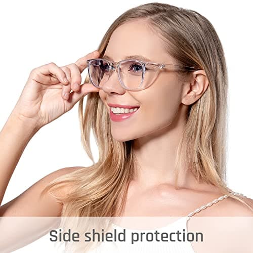 MORK&SUKY Safety Glasses, Stylish Goggles With No Fog Lense,Perfect Alternatives To Regular Protective Eyewear For Health Care Workers. (Transparent) - View 3