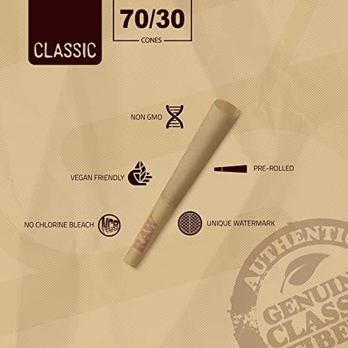 RAW Dogwalker Cones 70/30 Size Prerolls | 102 Pack | Small Sized Rolling Paper Cones - Shorter than 1 1/4 - for Quick Smoking Sessions - View 4