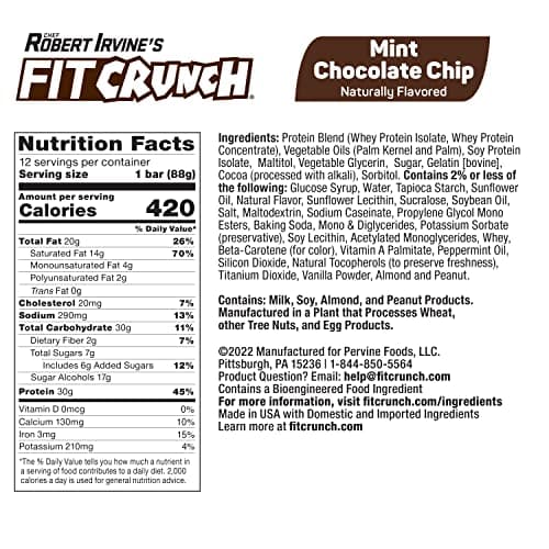 FITCRUNCH Full Size Protein Bars, 6-Layer Baked Bar, 6g of Sugar, Gluten Free & Soft Cake Core (12 Bars, Variety Pack) - View 4