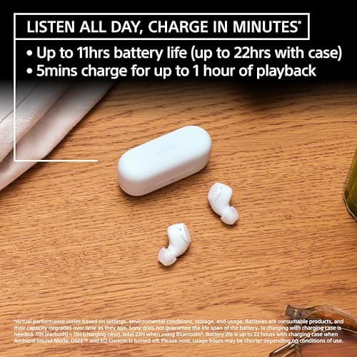 Sony WF-C510 Truly Wireless in-Ear Bluetooth Earbud Headphones with up to 22-Hour Battery, Multipoint-Connection, Mic and IPX4 Water Resistance, Black- New - View 3