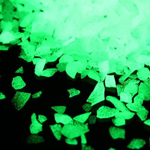 Shiny Stone Glow in The Dark Gravel Stones Rocks, Aquarium Gravel, Glow Rocks Stones,Decorative Rocks for Fish Tank Aquarium Garden Planter Landscape Decoration,280g/10oz (3-5mm, Yellow Green) - View 3