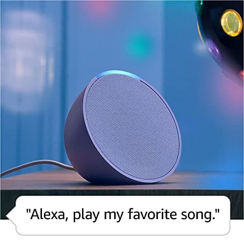 Amazon Echo Pop (newest model), Our smallest Alexa speaker, Fits in any room, Charcoal - View 2