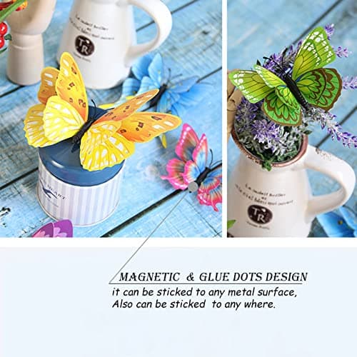 OPSEAM Butterfly Wall Decor 24/48 PCS, 3D Butterflies Stickers for Party Decorations with Magnets(Colorful, 24) - View 2