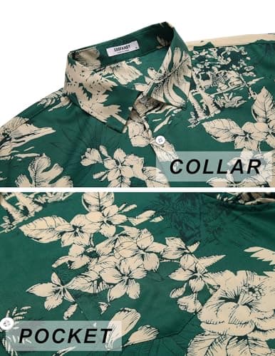 COOFANDY Mens Hawaiian Shirts Short Sleeve Button Down Aloha Shirts Casual Beach Clothes - View 5