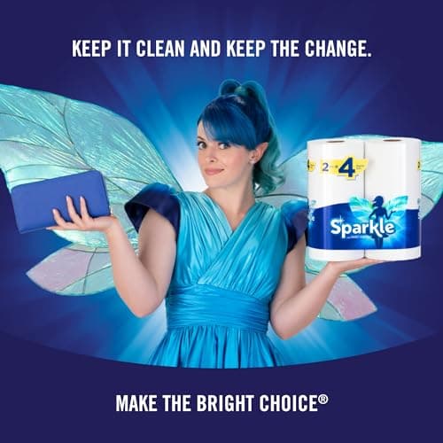 Sparkle Pick-A-Size Paper Towels, 6 Double Rolls = 12 Regular Rolls, Everyday Value Paper Towel With Full And Half Sheets - View 2