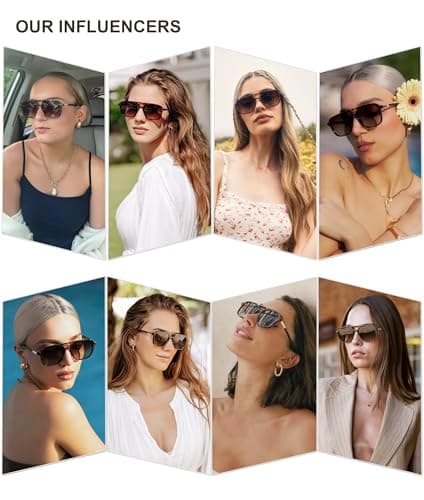 SOJOS Retro Aviator Sunglasses for Women Men,Trendy Rectangle Womens Mens Shades Sun Glasses SJ2202 Tortoise Frame Brown Grading Lens - View 3