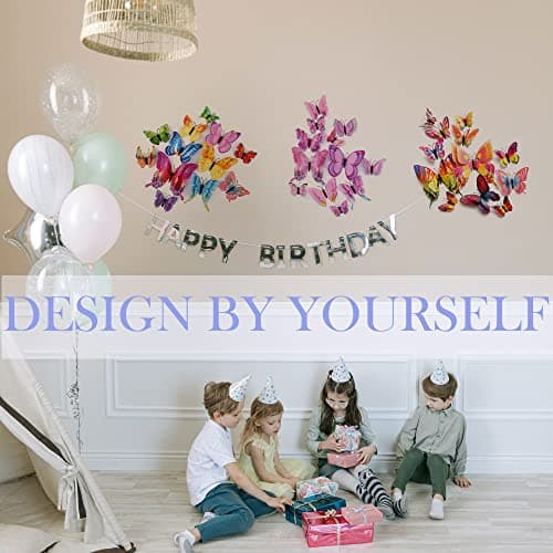 OPSEAM Butterfly Wall Decor 24/48 PCS, 3D Butterflies Stickers for Party Decorations with Magnets(Colorful, 24) - View 5