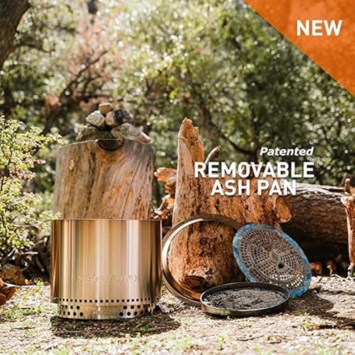 Solo Stove Bonfire 2.0 - 19.5 Inch Smokeless Fire Pit with Removable Ash Pan - Portable Outdoor Fire Pit - Stainless Steel - Wood Burning Lightweight Fireplace, Ideal for 4-6 People, 20 lbs - View 2