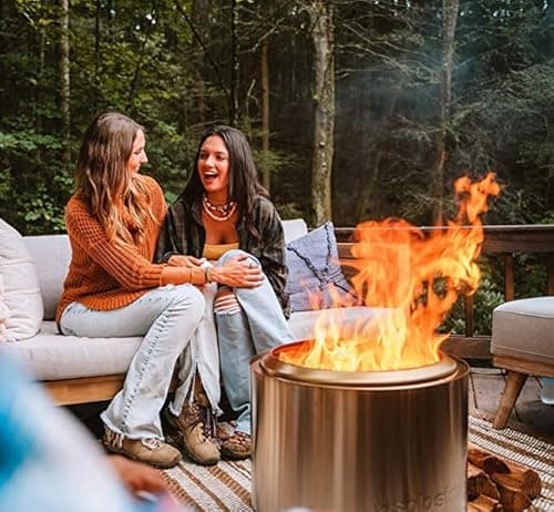 Solo Stove Bonfire 2.0 - 19.5 Inch Smokeless Fire Pit with Removable Ash Pan - Portable Outdoor Fire Pit - Stainless Steel - Wood Burning Lightweight Fireplace, Ideal for 4-6 People, 20 lbs - View 6