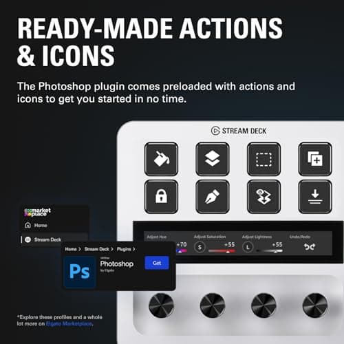 Elgato Stream Deck + White - Studio Controller with LCD Keys, Dials, and Touch Strip for Post Production in Adobe Premiere Pro, Photoshop, DaVinci Resolve, Final Cut Pro - Workflow Automation - View 3