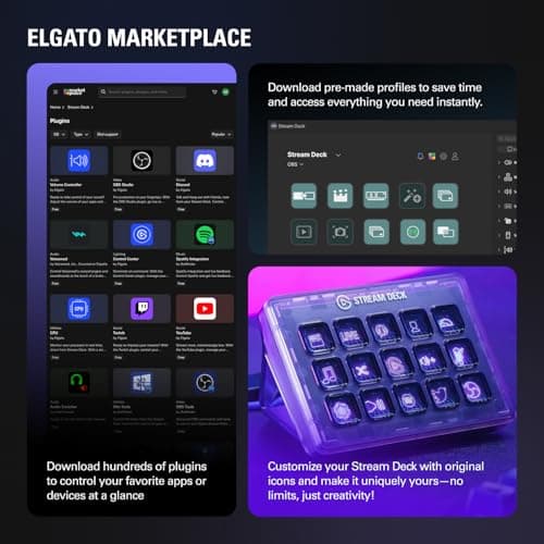 Elgato Stream Deck + White - Studio Controller with LCD Keys, Dials, and Touch Strip for Post Production in Adobe Premiere Pro, Photoshop, DaVinci Resolve, Final Cut Pro - Workflow Automation - View 7
