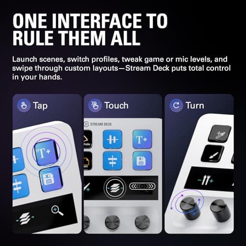 Elgato Stream Deck + White - Studio Controller with LCD Keys, Dials, and Touch Strip for Post Production in Adobe Premiere Pro, Photoshop, DaVinci Resolve, Final Cut Pro - Workflow Automation - View 5